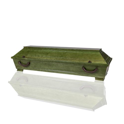 Kirivollholzsarg Grün gebeizt und lackiert
